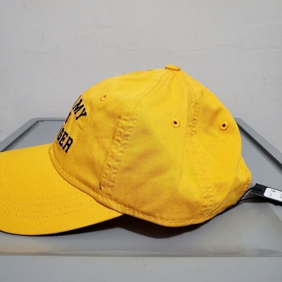 Tommy Hilfiger TH Logo Yellow Baseball Trucker Hat Cap Cotton OSFA Strapback NWT - Picture 2 of 6
